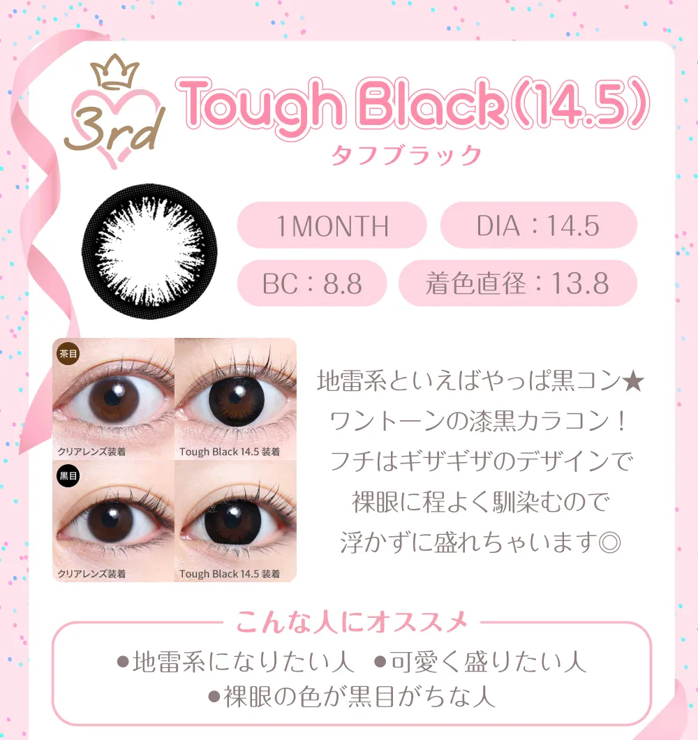 タフブラック 14.5mm（1MONTH）