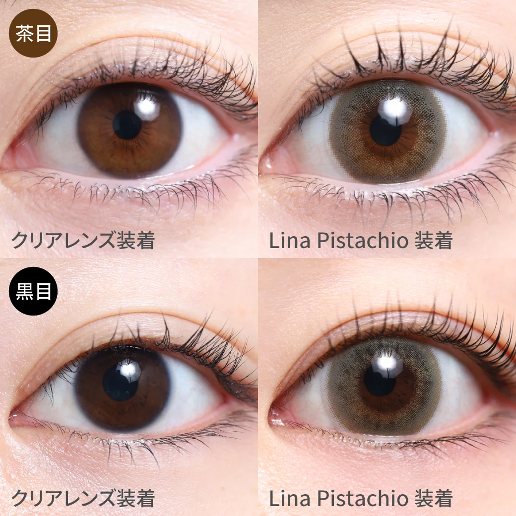 リナピスタチオ 黒目茶目着用画像 垢抜け感+α♡