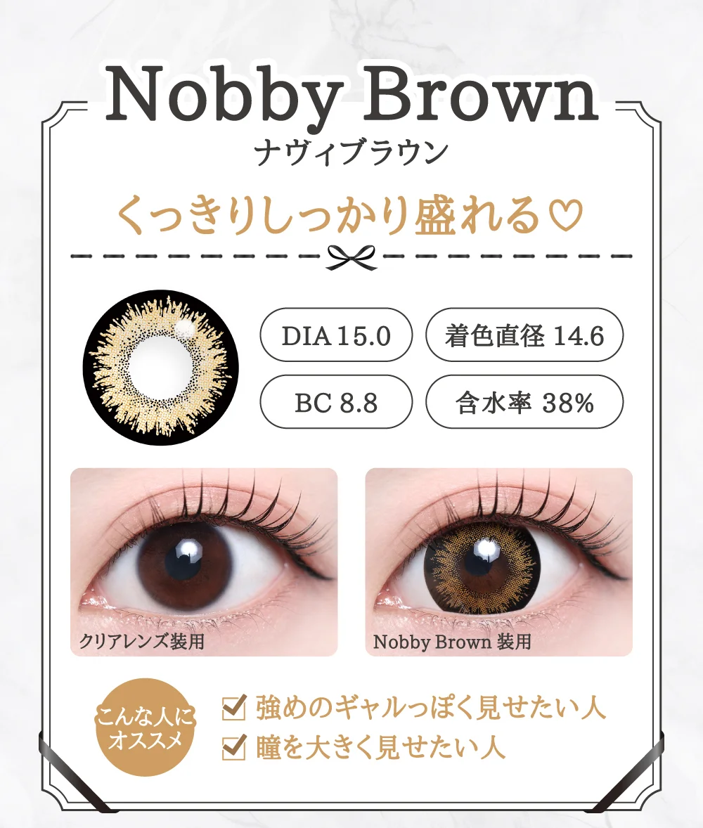 Nobby Brown（ナヴィブラウン）レンズデザイン