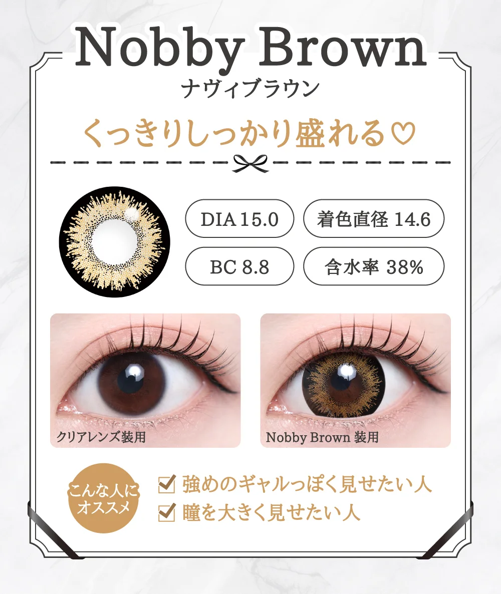 Nobby Brown（ナヴィブラウン）レンズデザイン