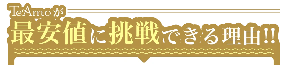 TeAmoが最安値に挑戦できる理由
