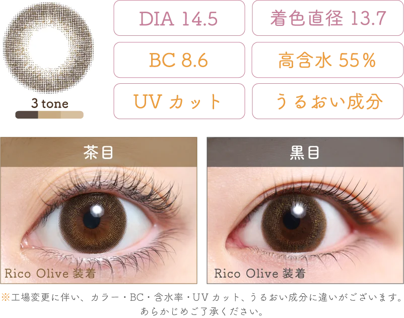 Rico Olive 着画＆スペック