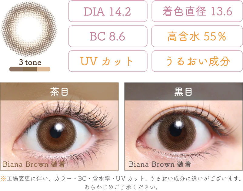 Biana Brown 着画＆スペック