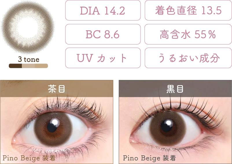 Pino Beige 着画＆スペック