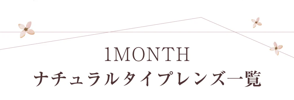 1MONTHナチュラルタイプレンズ一覧